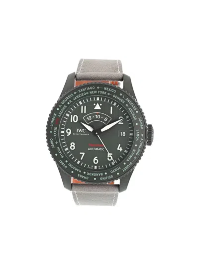 Pre-owned Iwc Schaffhausen  Timezoner 41mm In Black