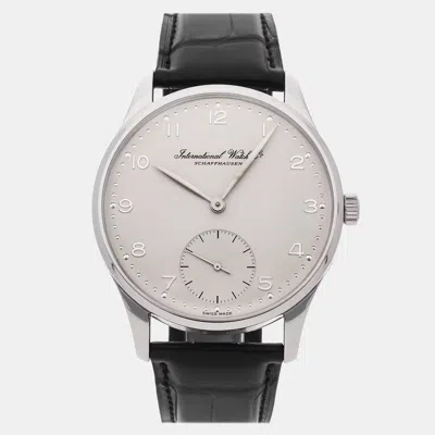 Pre-owned Iwc Schaffhausen Silver Platinum Portugieser Iw5441-06 Manual Winding Men's Wristwatch 42 Mm
