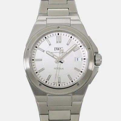 Pre-owned Iwc Schaffhausen Silver Stainless Steel Ingenieur Iw323904 Men's Wristwatch 40mm