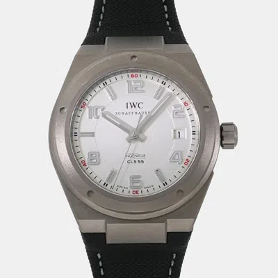 Pre-owned Iwc Schaffhausen Silver Titanium Ingenieur Iw322706 Men's Wristwatch 42mm