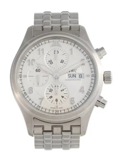 Pre-owned Iwc Schaffhausen Spitfire Automatic Chronograph Watch, 42mm In Multicolor