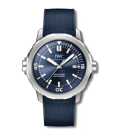 Iwc Schaffhausen Mens Aquatimer Automatic Stainless-steel Automatic Watch 42mm In Blue