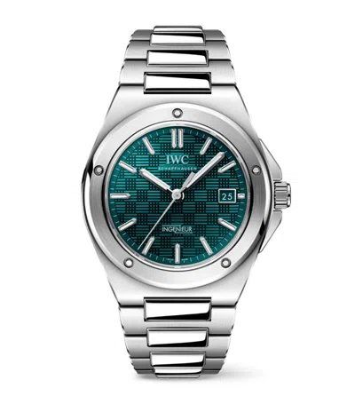 Iwc Schaffhausen Stainless Steel Ingenieur Automatic Watch 40mm In Green