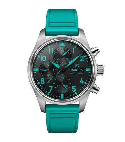 Iwc Schaffhausen Titanium Mercedes-amg Petronas Formula One Pilot's Watch In Green