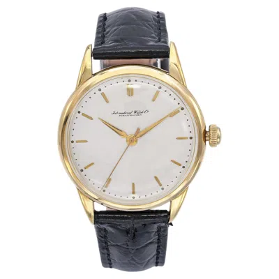 Pre-owned Iwc Schaffhausen Vintage 1950s  18k Yellow Gold Manual Wind Dress Watch