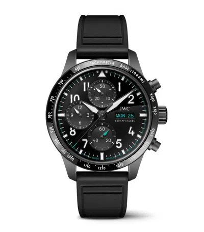 Iwc Schaffhausen X Mercedes-amg Petronas Ceratanium Pilot's Performance Chronograph Watch 41mm In Black