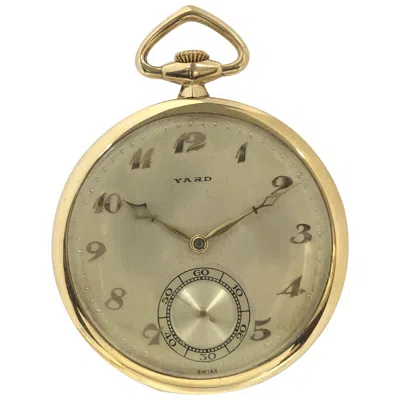 Pre-owned Iwc Schaffhausen Yellow Gold Pocket Watch For Raymond Yard