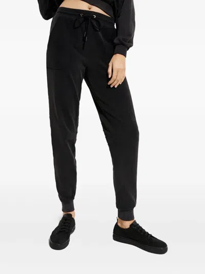 Ixiah Logo-embroidered Drawstring-waist Track Pants In Black
