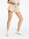 Ixiah Signature 2021 Drawstring Cotton Shorts In Neutral