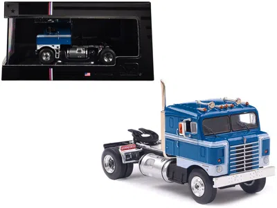Ixo 1950 Kenworth Bullnose Truck Tractor Blue With White Stripes 1/64 Diecast Model By  Models
