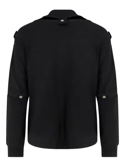 Ixos Button-detail Sweater In Black