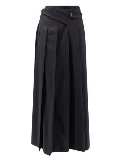 IXOS BUTTONED-STRAP PLEATED SKIRT