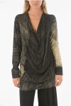 Ixos Draped Iota Blouse With Abstract Pattern