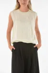 Ixos Knitted Curlin Tank Top With Ribbed Hems In White
