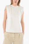 Ixos Padded Shoulder Tamarindo Relaxed Fit Top In Beige