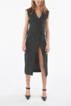 Ixos Pinstriped Zenzerox Tunic Dress With Maxi Front Slit