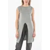 Ixos Sleeveless Calendula Sweater With Front Slit