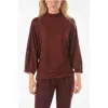 Ixos Virgin Wool Blend Curlin Crewneck Sweater With Batwing Sleev