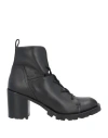 Ixos Woman Ankle Boots Black Size 11 Leather In Black