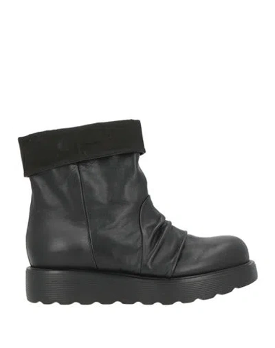 Ixos Woman Ankle Boots Black Size 4 Synthetic Material