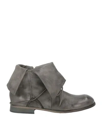 Ixos Woman Ankle Boots Charcoal Size 5 Leather In Gray