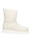 Ixos Woman Ankle Boots Ivory Size 5 Leather In White
