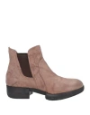 Ixos Woman Ankle Boots Khaki Size 5 Soft Leather In Beige