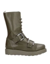 Ixos Woman Ankle Boots Military Green Size 7 Leather In Green