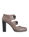 Ixos Woman Ankle Boots Dove Grey Size 11 Soft Leather In Grey