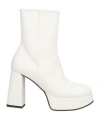 Ixos Woman Ankle Boots White Size 6 Leather In White