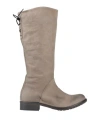 Ixos Woman Knee Boots Grey Size 11 Soft Leather In Grey
