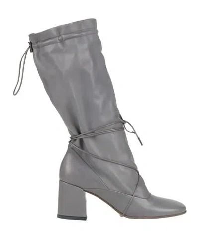 Ixos Woman Knee Boots Grey Size 11 Soft Leather