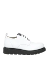 Ixos Woman Lace-up Shoes White Size 10 Soft Leather In White
