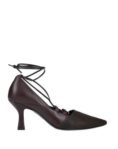 Ixos Woman Pumps Burgundy Size 9 Soft Leather In Red