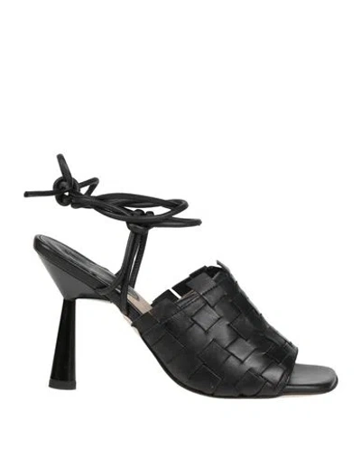 Ixos Woman Sandals Black Size 4 Leather