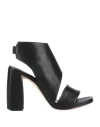 Ixos Woman Sandals Black Size 11 Soft Leather In Black