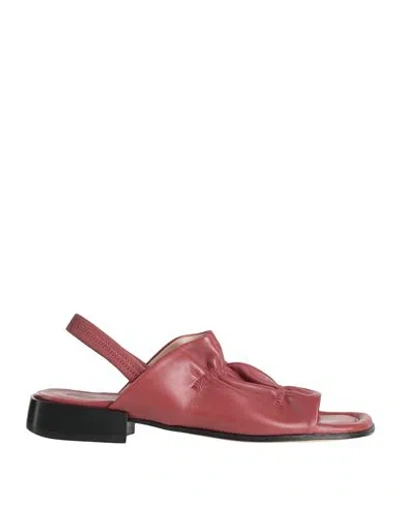 Ixos Woman Sandals Brick Size 5 Leather In Pink