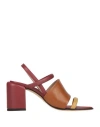 Ixos Woman Sandals Brown Size 5 Leather In Brown