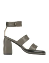 Ixos Woman Sandals Military Green Size 7 Soft Leather In Green