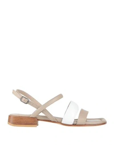 Ixos Woman Sandals Taupe Size 4 Leather In Multi