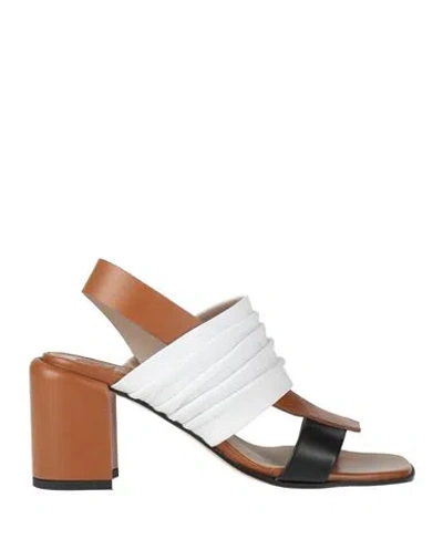 Ixos Woman Sandals White Size 5 Leather In Multi