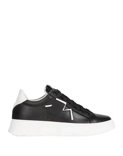 Ixos Woman Sneakers Black Size 6 Leather