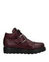 Ixos Woman Sneakers Burgundy Size 11 Soft Leather In Red