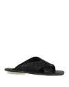 Ixos Woman Thong Sandal Black Size 7 Soft Leather In Black