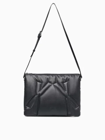 Pre-owned Ixos Women's Shoulder Bag Black Leather Norax 100% Leather Made In Italy