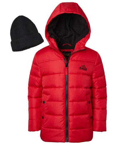 IXTREME BIG BOYS MINI PUFFER JACKET WITH BEANIE
