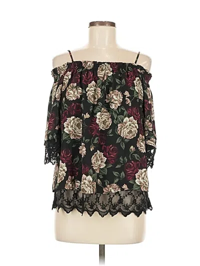 Pre-owned Iz Byer 3/4 Sleeve Blouse In Black