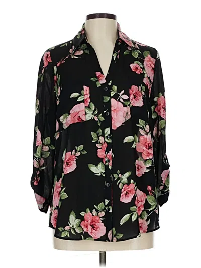 Pre-owned Iz Byer 3/4 Sleeve Blouse In Black