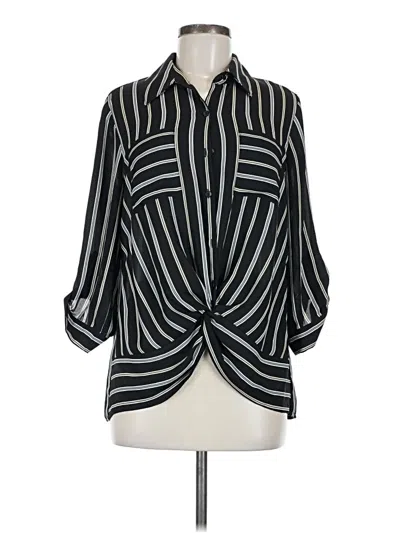 Pre-owned Iz Byer 3/4 Sleeve Blouse In Black