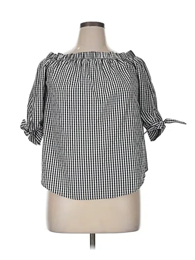 Pre-owned Iz Byer 3/4 Sleeve Blouse In Black